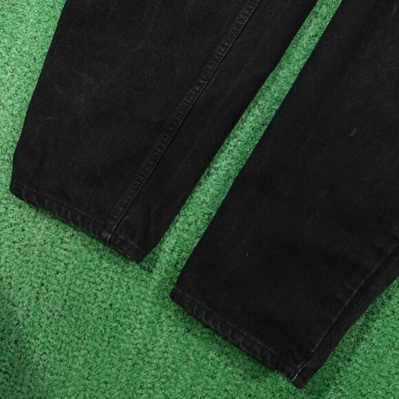 VINTAGE LEVI'S 550 RELAXED FIT ORANGE TAB USA BLACK DENIM JEANS 38X32 (37X31) - Picture 5 of 12